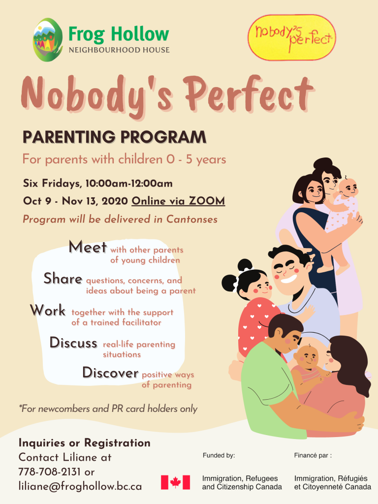 Nobody's Perfect Parenting Program @ ZOOM