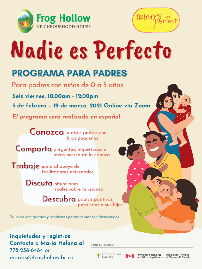 Nobody's Perfect Parenting Program(Spanish) @ Via Zoom only