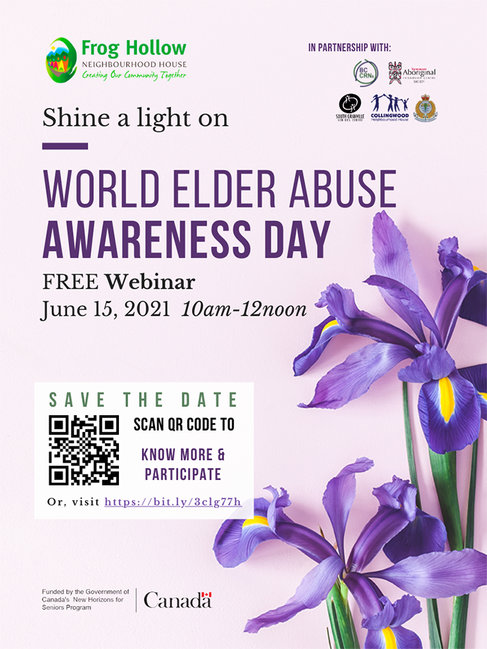 World Elder Abuse Awareness Day Webinar @ Via Zoom only